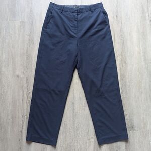 Navy Blue Trousers Frank & Oak Jane Straight Pants
